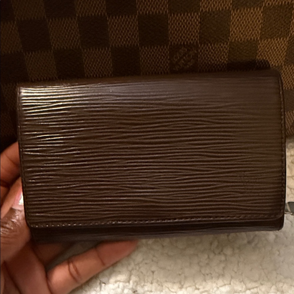 Louis Vuitton Dark Brown Textured Wallet